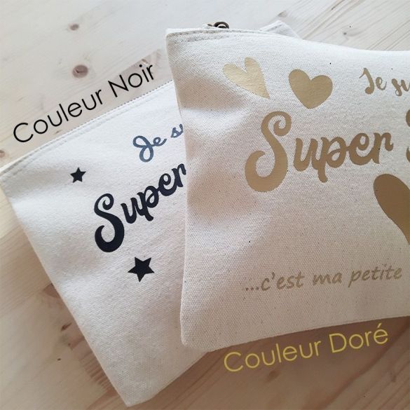Pochette coton personnalisable pour Super Tata