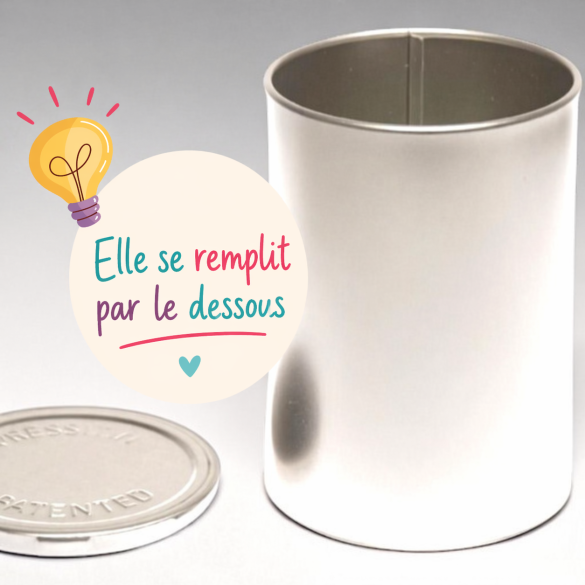 Boite de conserve personnalisée Ecole Vide | A remplir