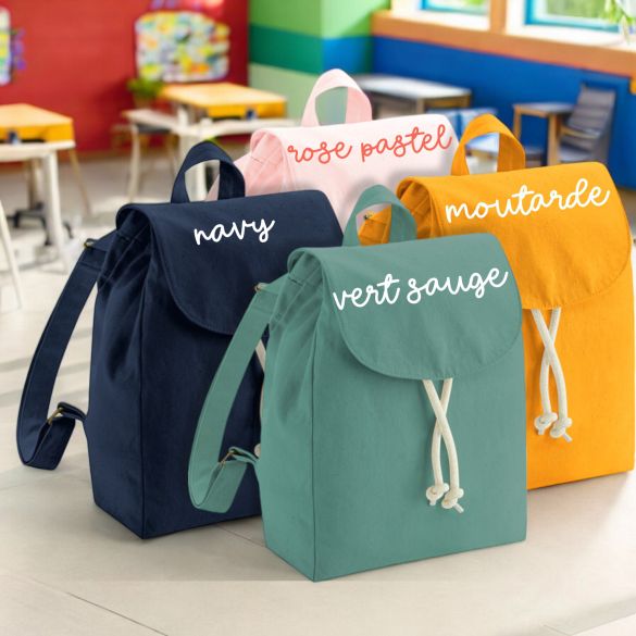 Sac à dos maternelle motif Dinosaure | Cartable personnalisé maternelle avec prénom