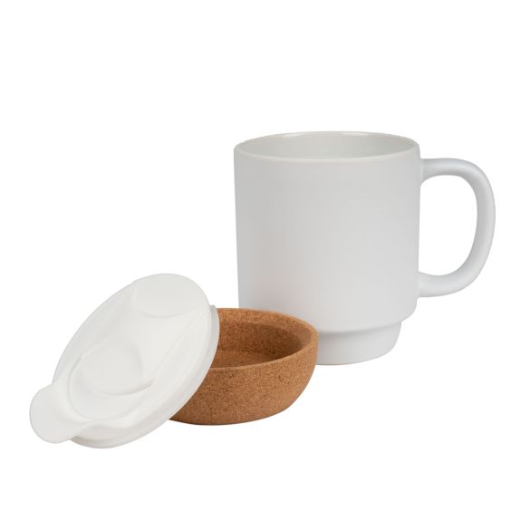 Mug liège message amour « Je t’aime plus que le café »