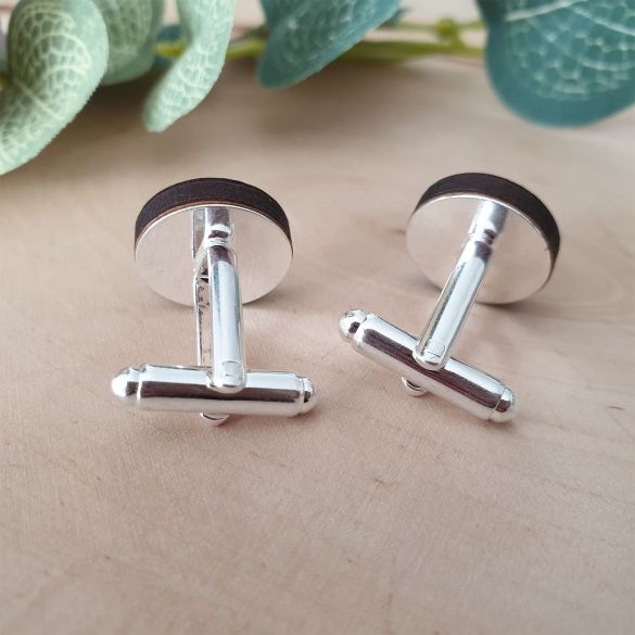 Paire de boutons de manchettes en bois personnalisé pour Témoins