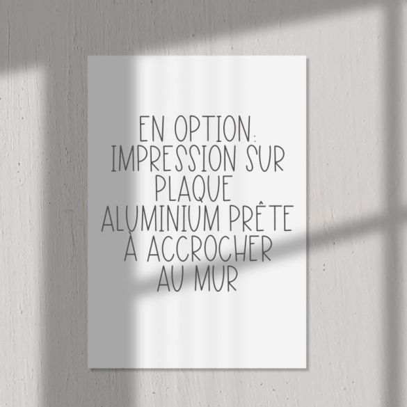Affiche ou plaque alu Papy et mains des petits enfants