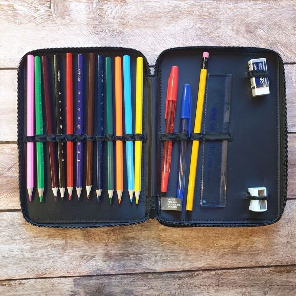 Trousse remplie crayons feutres personnalisée Renard