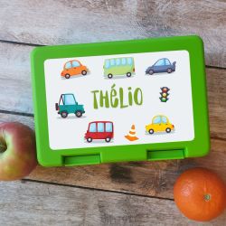 Boîte à goûter personnalisée Voitures 