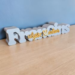 Structure décorative personnalisée Frangins avec prénoms