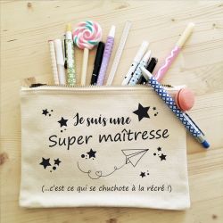 Pochette coton pour super maîtresse 