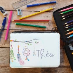 Trousse remplie crayons feutres personnalisée Attrape rêves 